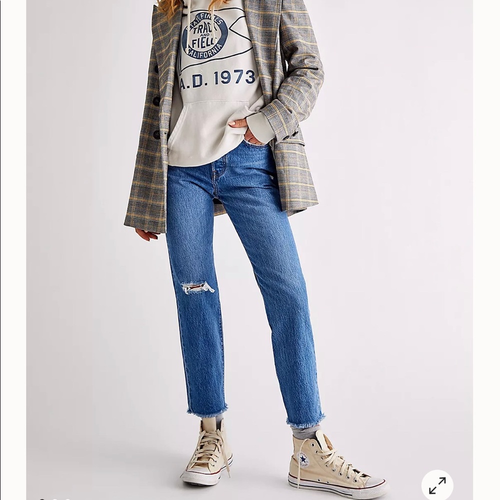 Levi’s free people wedgie straight crop